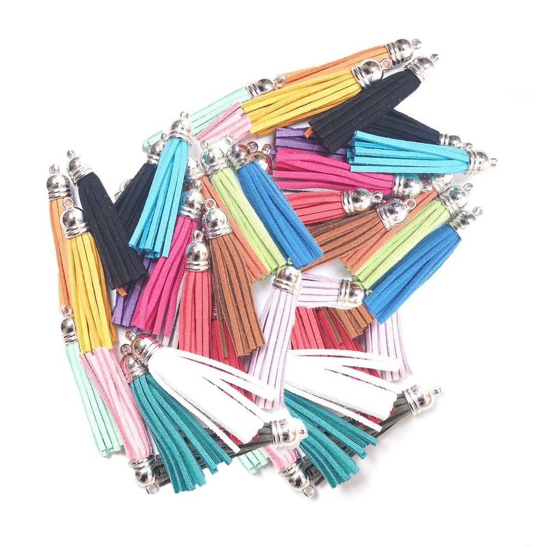 Tassel Charms Tassel Pendants Faux Suede Tassels Assorted Charms
