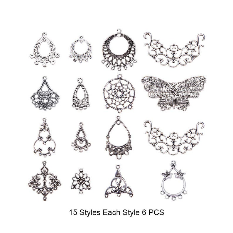 Chandelier Findings Antiqued Silver Earring Findings Etsy