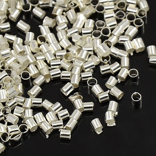 Crimp Beads Silver Crimp Beads Tube Crimp Beads 1.5mm to 2.5mm Etsy