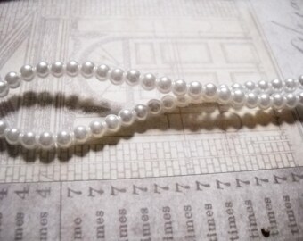 Bulk Beads Wholesale Beads Glass Pearls White Pearls 4mm Beads 4mm Glass Pearls White Pearl Beads 20 Strands PREORDER