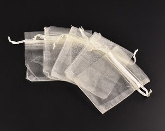 Organza Bags Ivory Organza Bags Organza Gift Bags Sheer Organza Bags Wholesale Organza Bags 100 pieces 3.5" x 2.75