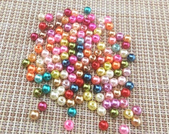 BULK Beads Acrylic Pearls Acrylic Beads 6mm Acrylic Beads 6mm Beads Wholesale Beads Assorted Beads Mix 2000pcs