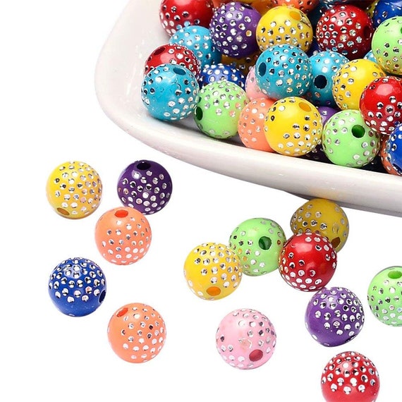 50 BULK Beads Acrylic Flower Assorted Lot 9mm Rose Wholesale Large Lot