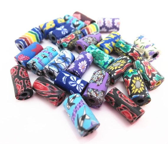 Bulk Beads Polymer Clay Beads 10mm Flower Beads Assorted Beads Wholesale  Beads Barrel Beads Tube Beads 100pcs PREORDER