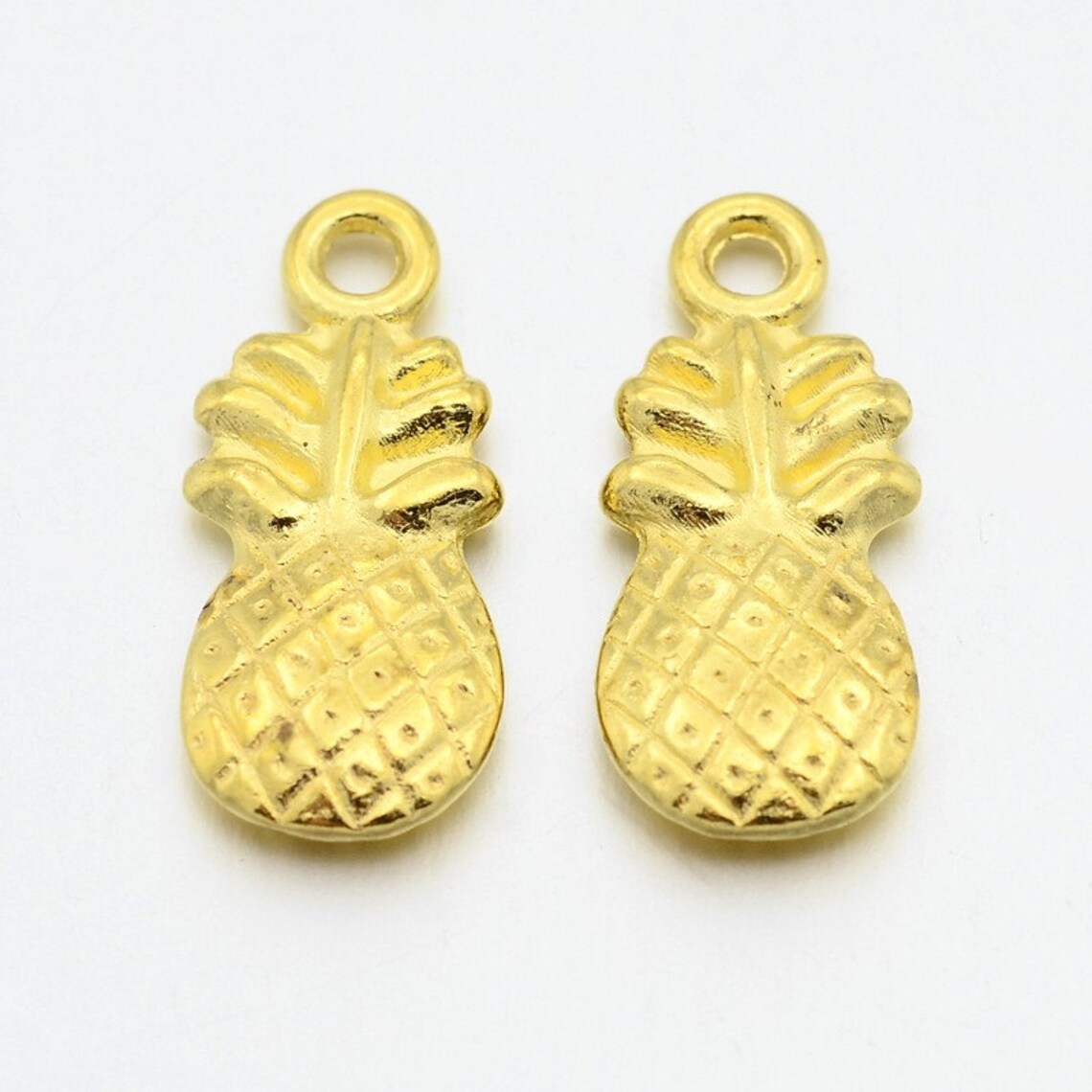 Pineapple Charms Shiny Gold Pineapple Pendants Fruit Charms Etsy