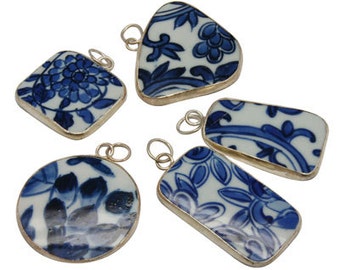 Broken China Pendants Wholesale Assorted Porcelain Assorted Size Styles Famille Rose