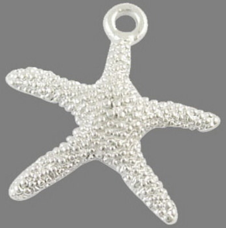 Starfish Charms Starfish Pendants Shiny Silver Starfish Charms Nautical Charms BULK Charms Wholesale Charms 1000 pieces PREORDER image 1