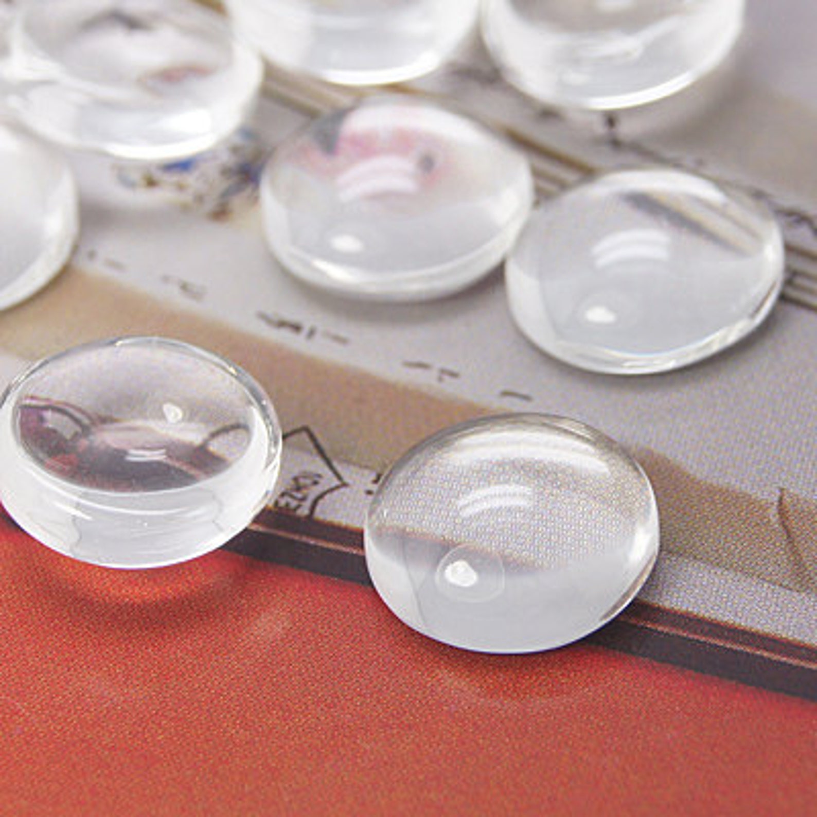 Clear Glass Cabochons Round Cabochons 12mm Glass Cabochons Etsy