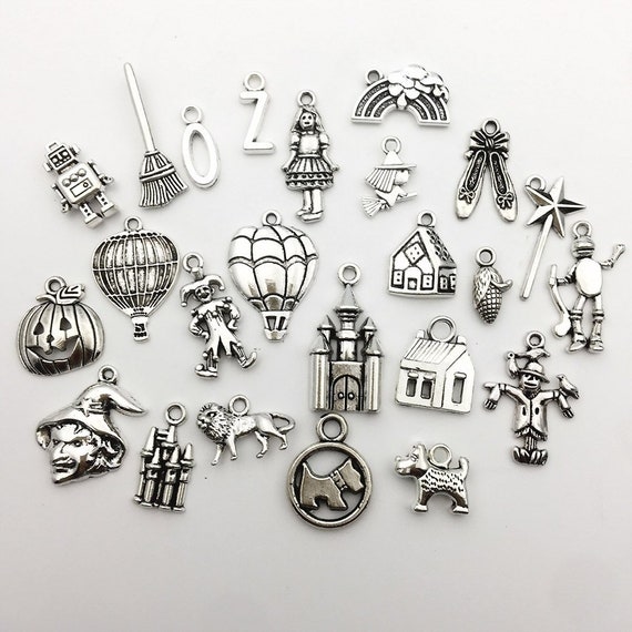 Bulk Charms Bulk Pendants Wizard of Oz Charms Set Antiqued Silver Charms  Fairy Tale Charms Wholesale Charms Themed Charms 70pcs