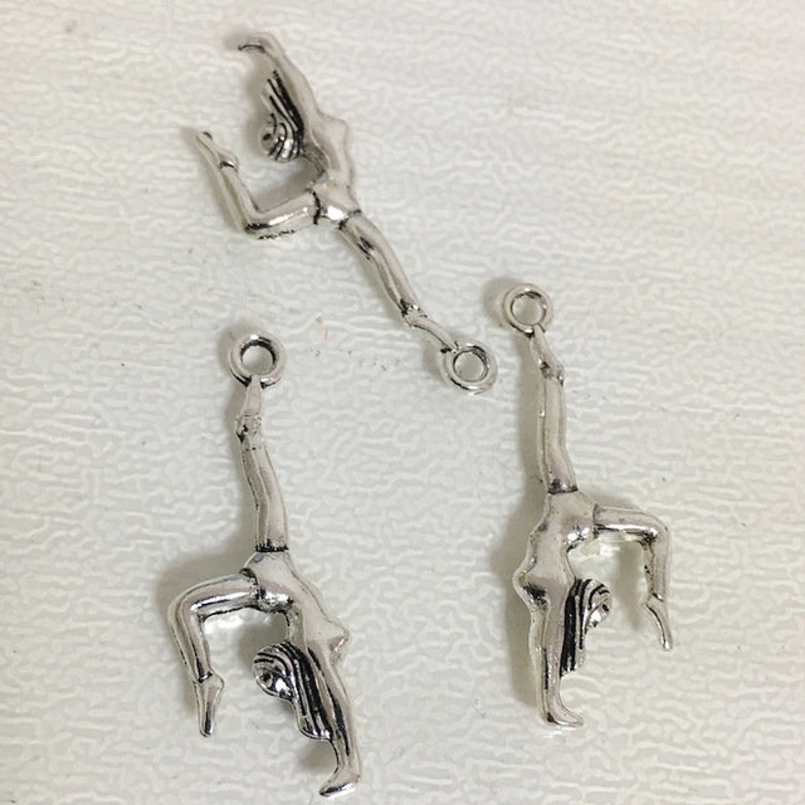 Gymnastics Charms Antique Silver Gym Charms Sport Charms Etsy
