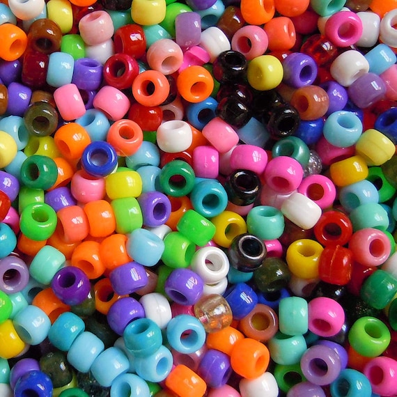 Plastic Pony Beads Assorted Beads Set BULK Beads 9mm Beads Acrylic Beads  Wholesale Beads Set 1000pcs 