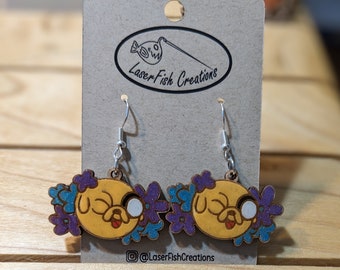 Jake the Dog Tattoo dangle earrings