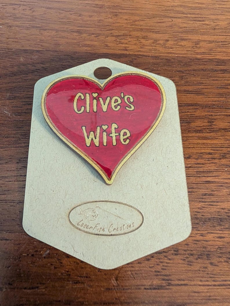 Clive Lettering Clive's Wife Pin He Who Fights With Monsters - Etsy