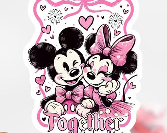 Söt Mimmi Pigg klistermärke, Disney klistermärke dekal