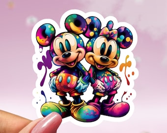 Mickey & Minnie Mouse Characters Sticker, Mickey Sticker Decal