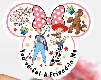 Disney Jessie and Bo Peep Sticker, Toy Story Mouse Ears Decal