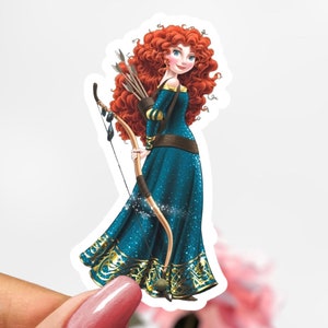 Sticker princesse Merida, sticker courageux, sticker courageux Merida