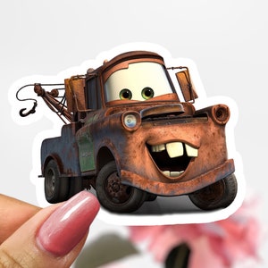 Sticker Cars Disney Pixar, Sticker Tow Mater Cars