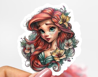 Disney Ariel Sticker, Ariel Sticker Decal, Little Mermaid Sticker