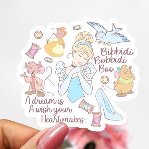 Disney Cinderella Sticker, Princess Sticker Decal