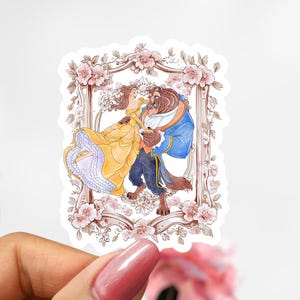 Belle Sticker, Disney Beauty & Beast Decal, Princess Sticker, Beast Sticker