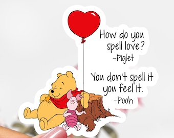 Winnie the Pooh and Piglet Too Sticker, Disney Pooh and Friends Sticker Decal