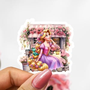 Rapunzel Sticker, Cartoon Disney Sticker Decal, Princess Rapunzel Sticker