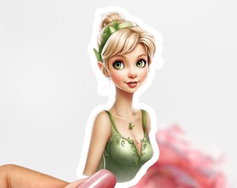 Tingeling-klistermärke, tecknad Disney-klistermärke, Peter Pan-klistermärke