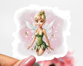 Tingeling-klistermärke, tecknad Disney-klistermärke, Peter Pan-klistermärke