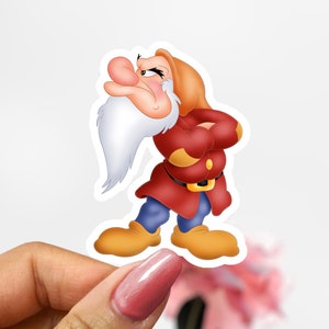 Seven Dwarfs Grumpy Sticker,  Disney Sticker Decal, Snow White Grumpy Sticker