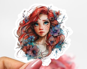 Disney Ariel Sticker, Ariel Sticker Decal, Little Mermaid Sticker