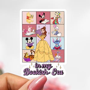 Belle Sticker, Bookish Belle Decal, Mickey & Friends Sticker