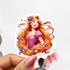 Rapunzel Sticker, Cartoon Disney Sticker Decal, Princess Rapunzel Sticker