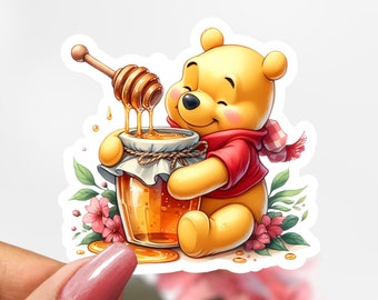 Winnie the Pooh Sticker, Disney Pooh and Friends Sticker Decal