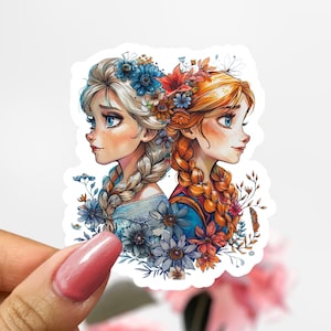 Frozen Elsa Sticker, Disney Anna & Elsa Sticker Decal