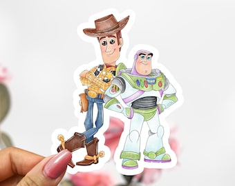 Disney Woody and Buzz Lightyear Sticker, Woody Sticker, Buzz Lightyear Sticker, Toy Story Decal