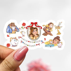 Belle Sticker, Disney Beauty & Beast Decal, Princess Sticker