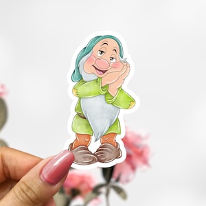 Seven Dwarfs Sleepy Sticker, Disney Sticker Decal, Snow White Sleepy Sticker
