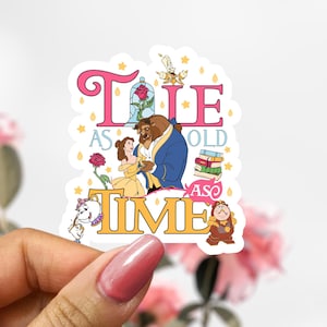 Tale as Old As Time Belle Sticker, Disney Beauty & Beast Decal, Princess Sticker