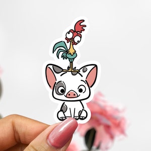 Hei Hei & Pua Moana Sticker, Disney Moana Decal, Chicken Pig Sticker