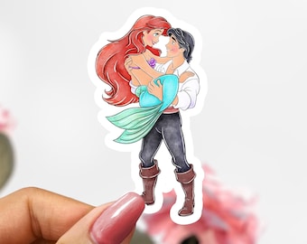 Disney Ariel & Prince Eric Sticker, Ariel Sticker Decal, Little Mermaid Sticker