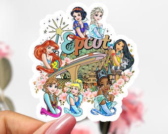 Princesses Epcot Sticker, Disney Princess Sticker Decal