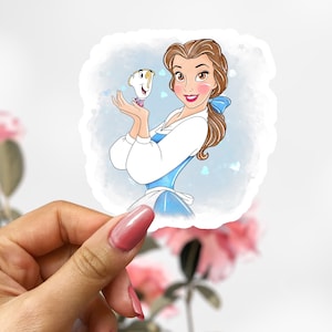 Belle Sticker, Disney Beauty & Beast Decal, Princess Sticker