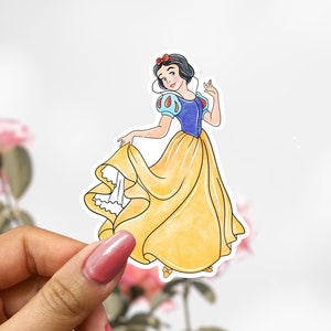 Snow White Sticker,  Cartoon Disney Sticker Decal, Princess Snow White Sticker