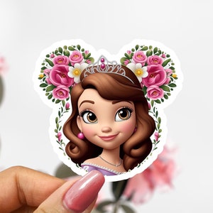Princess Sofia Mouse Ears Sticker, Princess Sofia the First Sticker Decal