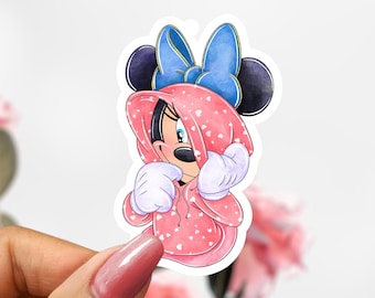 Söt Mimmi Pigg klistermärke, Disney klistermärke dekal