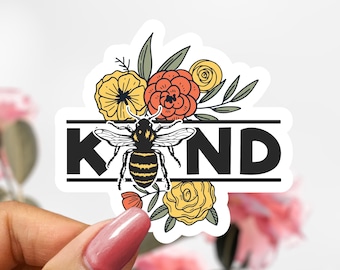 Bee Kind Sticker, Bumble Bee Sticker, Be Kind Decal