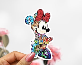 Cute Characters Minnie Mouse Sticker, Disney Minnie Mouse Sticker