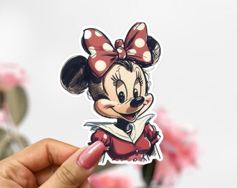 Söt Mimmi Pigg klistermärke, Disney klistermärke dekal