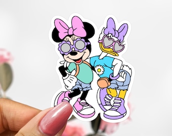 Cute Minnie Mouse & Daisy Sticker, Disney Pals Sticker Decal